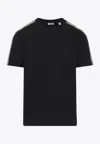 Burberry Ekd T-shirt With Check-inserts In Black
