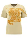 Burberry Ekd Cotton T-shirt In Beige