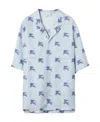 Burberry Ekd Tb-monogram Pyjama Shirt In White