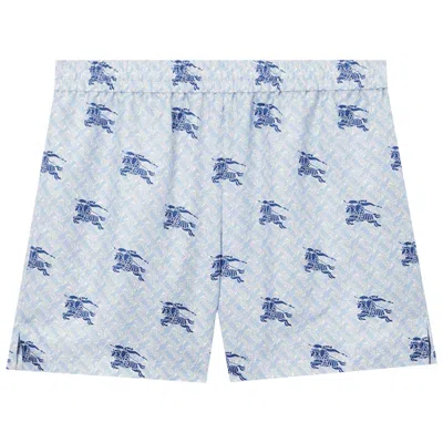 Pre-owned Burberry Ekd Tb Monogram Shorts 'blue' | Men's Size Xs