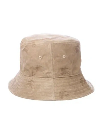 Pre-owned Burberry Ekd Technical Cotton Bucket Hat In Neutral