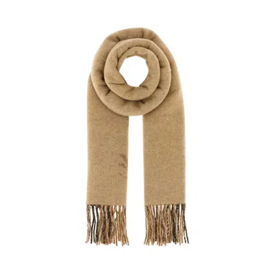 Pre-owned Burberry Ekd To Gc Jacquard Scarf 'sand' | Tan | Men's Size Onesize In Brown
