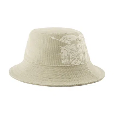 Burberry Ekd Twill Bucket Hat In Sand