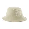 Burberry Ekd Twill Bucket Hat In Gray