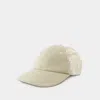 Burberry Ekd Twill Cap In Neutral