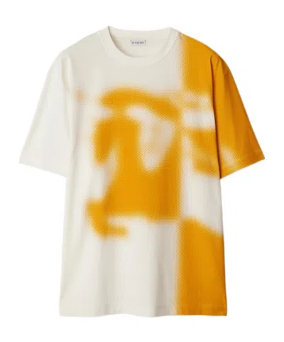 BURBERRY EKD TWO-TONE COTTON T-SHIRT