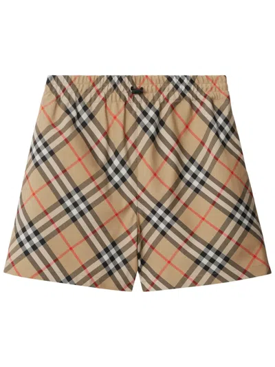 Burberry Ekd Vintage Check-print Shorts In Multi