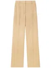 Burberry Ekd Wide-leg Silk Trousers In Neutrals