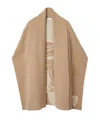 Burberry Ekd Wool And Cashmere Blend Cape In Cracker