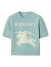 Burberry Women Ekd Wool And Cashmere Sweater In Blue