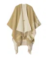 Burberry Ekd Wool Blend Cape In Neutral