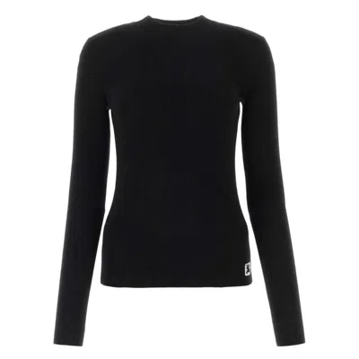 Burberry Ekd Wool Blend Sweater In Black