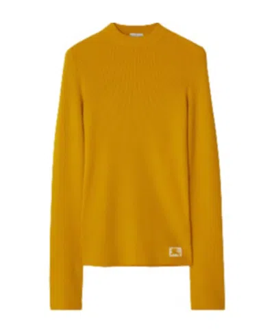 Burberry Ekd Wool Blend Top In Brown