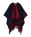 Burberry Ekd Wool Cashmere Cape In Multi