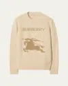Burberry Ekd Wool-cashmere Crewneck Sweater In Brown