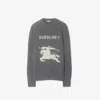 Burberry Ekd Wool Cashmere Sweater In Grey