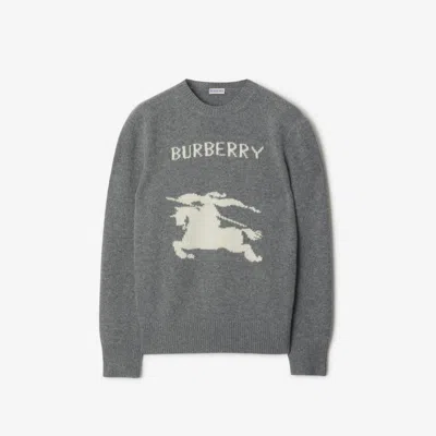 Burberry Ekd Wool Cashmere Sweater In Grey