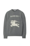 Burberry Ekd Wool Cashmere Sweater In Grey