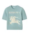 Burberry Ekd Wool And Cashmere Sweater In Blue