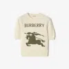 Burberry Logo-equestrian Knight T-shirt In Neutral