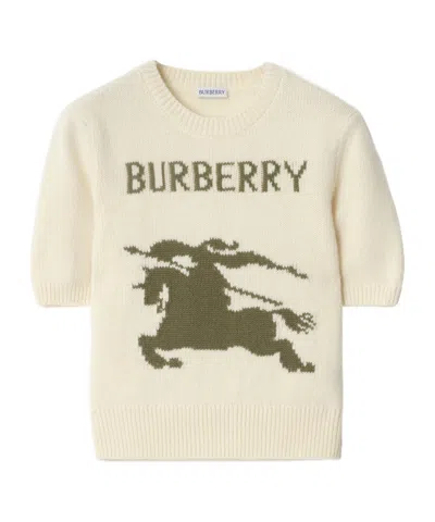 BURBERRY BURBERRY EKD INTARSIA-KNIT SHORT SLEEVED JUMPER