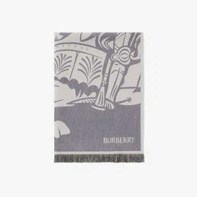 Burberry Ekd Wool Cotton Scarf In Calico