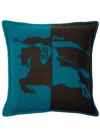 Burberry Ekd Wool Cushion In Blue