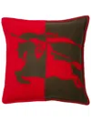 Burberry Ekd Wool Cushion In Brown