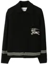 Burberry Ekd Wool Overshirt In Black