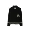 Burberry Ekd Wool Overshirt In Black