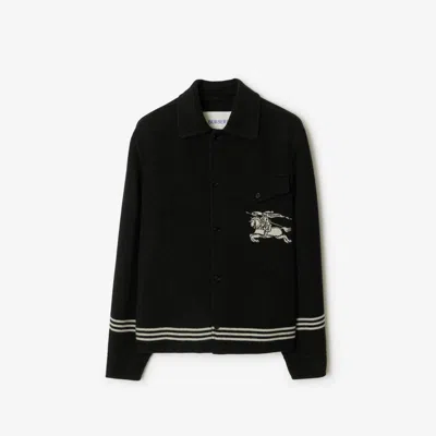 Burberry Ekd Wool Overshirt In Brisk