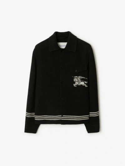 Burberry Ekd Wool Overshirt In Brisk