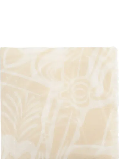 Burberry Ekd Wool Scarf In Nude