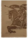 Burberry Ekd Wool Scarf In Nude
