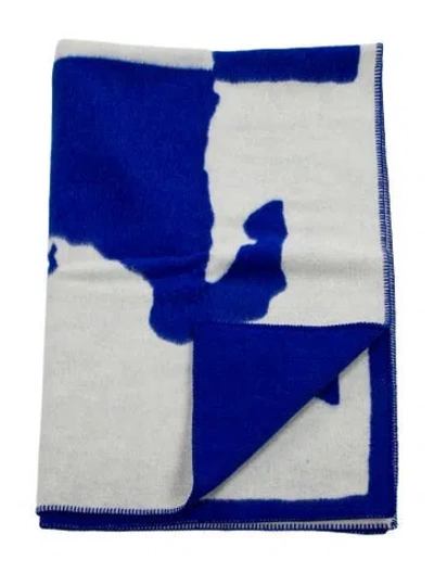 Pre-owned Burberry Ekd Wool Throw Blanket W/ Tags In Multi