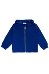Burberry Baby Boys Blue Cotton Hoodie In Blue