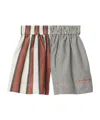 Burberry Elastic Waist Shorts In Multicolor