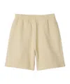 Burberry Relaxed-fit Cotton Shorts With Drawstring Waistband In Nude