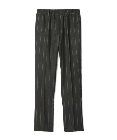 Burberry Elastic Waistband Casual Pants In Black
