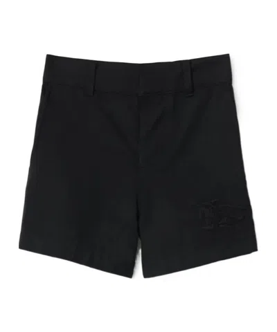 Burberry Babies' Elasticated-waistband Cotton Shorts In Black