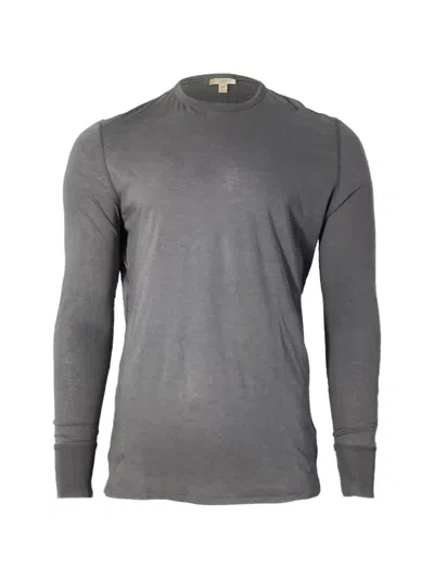 Pre-owned Burberry Elbow-patch Long-sleeve T-shirt In Gray