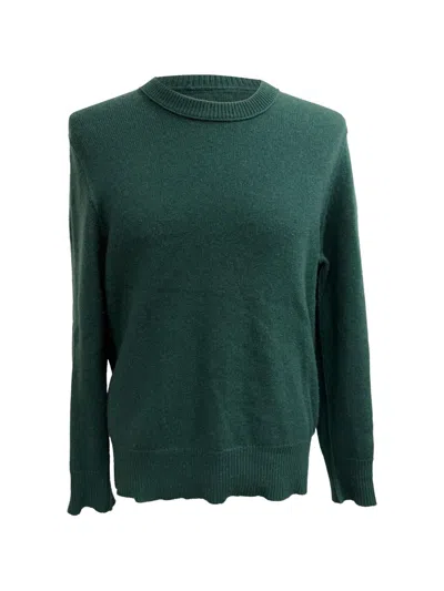 Pre-owned Burberry Elbow Patchwork Sweater In Green