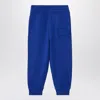 Burberry Electric Blue Jogging Trousers With Ekd Logo In Blue