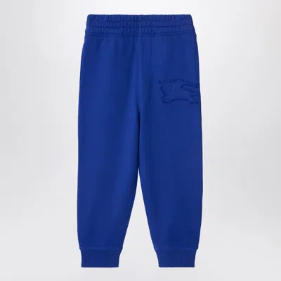 BURBERRY BURBERRY ELECTRIC BLUE JOGGING TROUSERS WITH EKD LOGO