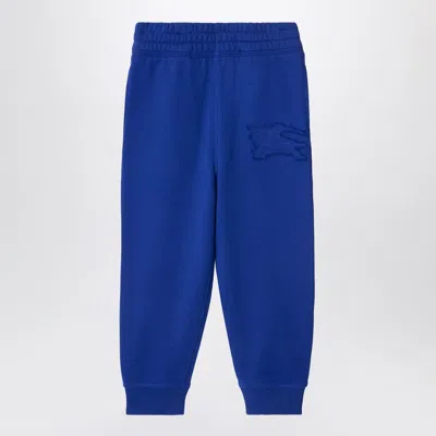 BURBERRY ELECTRIC BLUE JOGGING TROUSERS WITH EKD LOGO