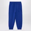Burberry Electric Blue Jogging Trousers With Ekd Logo In Blue