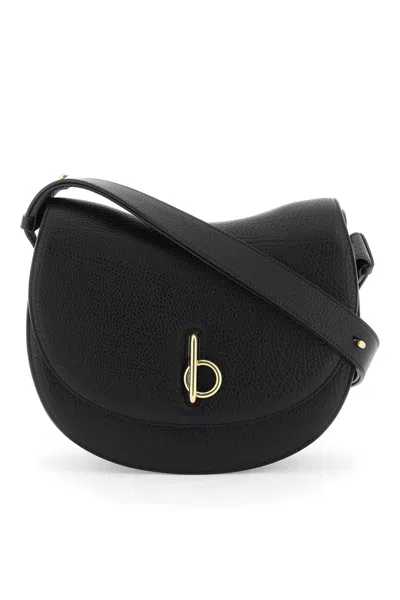 Burberry Elegant Leather Crossbody Handbag In Black