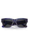 Burberry Elevated Check 52mm Square Sunglasses In Blue