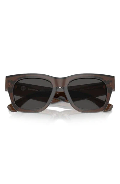 Burberry Elevated Check 52mm Square Sunglasses In Black