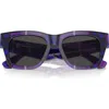 Burberry Elevated Check 52mm Square Sunglasses In Dark Grey